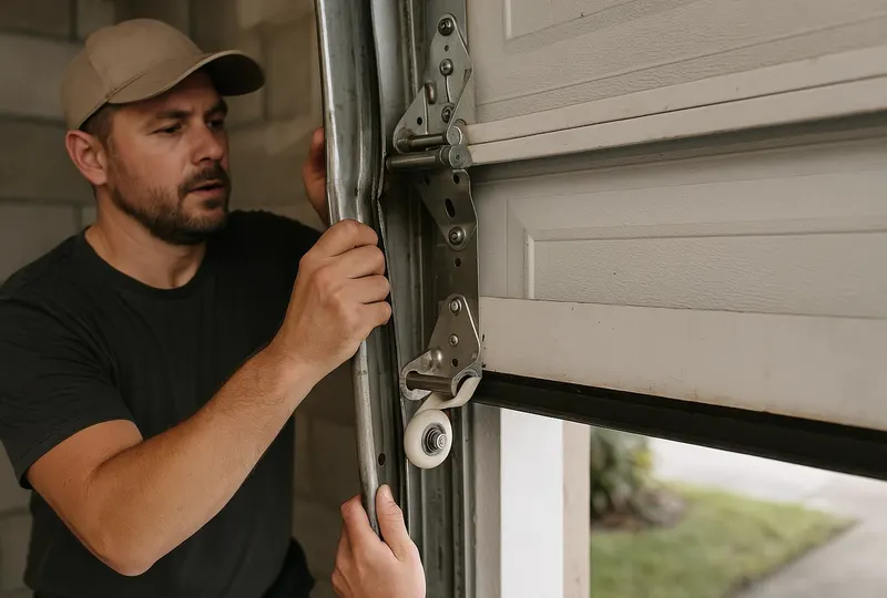 Off Track Door Repair in Lake Placid